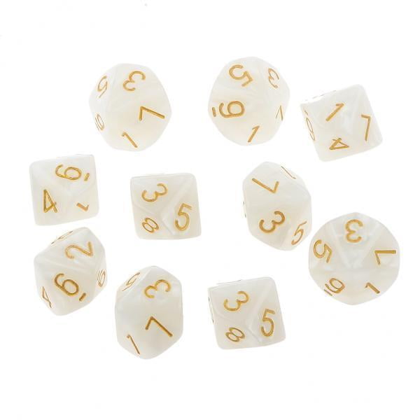Dado,Dados D10,Accesorios de juegos de rol,jugando a los dados,Juego de dados de mesa