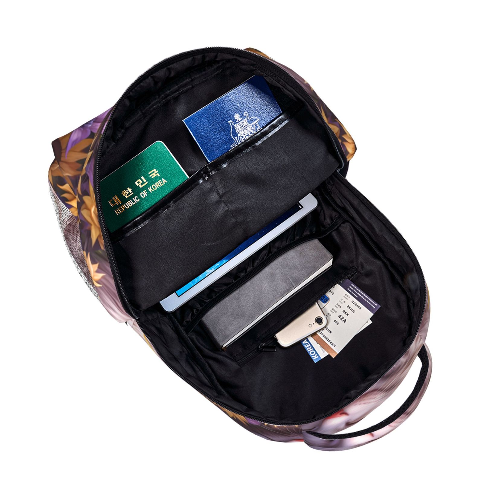 Xecao Warm Sunflower Sleeping Cat Travel Backpack: A spacious, stylish computer backpack ideal for men and women, perfect for college, school, or daily travels