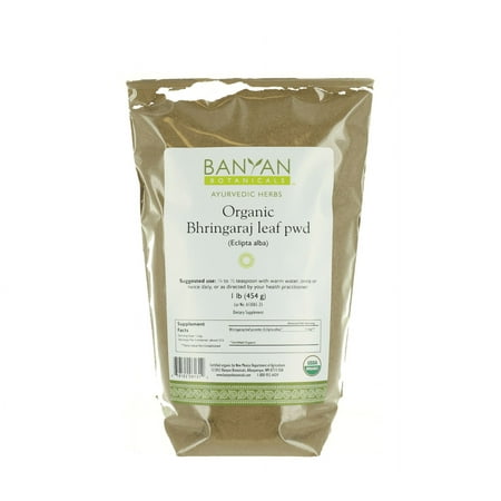 Banyan Botanicals Bhringaraj Powder (Eclipta alba) – Organic Herbal Powder for Beautiful Hair – for a Calm Mind and Healthy Hair, Nails, Bones, and Teeth* – 1 lb. – Non-GMO Sustainably Sourced Vegan