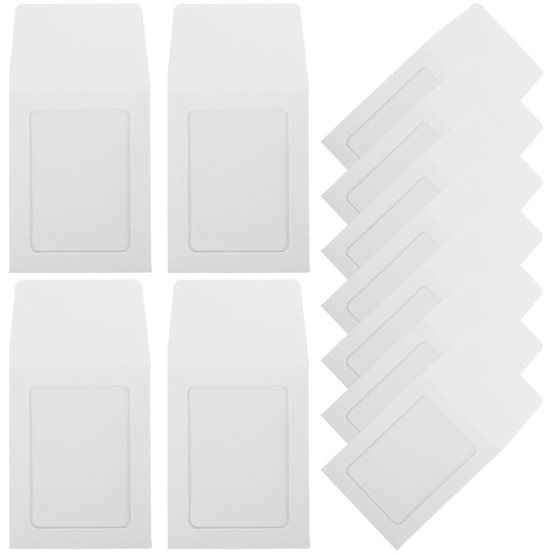 KAKOWELY 20 fundas transparentes para tarjetas fotográficas, portátiles y portátiles.