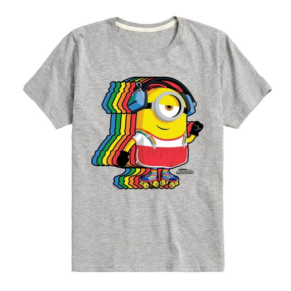 Despicable Me Minions - Retro Rainbow Skater - Toddler & Youth Short Sleeve Graphic T-Shirt