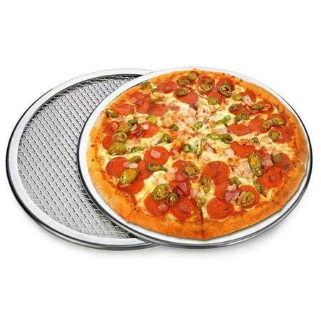 

SPRING PARK Pizza Baking Pan Pizza Sheet Stainless Steel Pizza Tray Round Pizza Oven Mesh Pan for Home Restaurant Pizzeria Nontoxic Heavy Duty Easy Clean