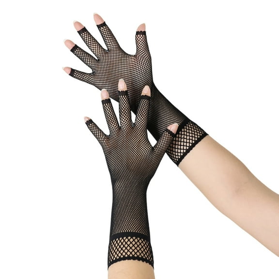 Aellinatey Dark Hand Gloves for Women and Girls in Theme Party Costume Photo Props