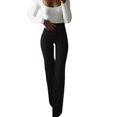 thumbnail image 1 of Womens Stretch Flared OL Work Pants Yoga Bell-bottom Trousers, 1 of 4