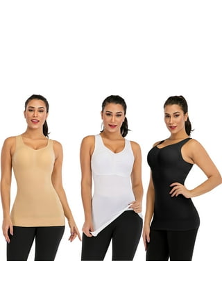 Women Shapewear Padded Tummy Control Tank Top Slimming Camisole Rem