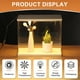 thumbnail image 3 of Estuche de exhibición transparente Uxcell, estuche de acrílico para figuras, cajas de exhibición transparentes para coleccionables (luz LED cuadrada, 12x12x13" base blanca), 3 of 6