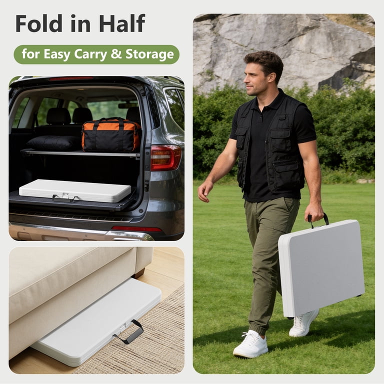 WASUHE 36 Inch Square Folding Table with Handle photo 5