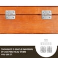 thumbnail image 2 of OULII 1 Set of Toolbox Hinges Silver Iron Round Corner Suitable for Home Accessories, 2 of 6