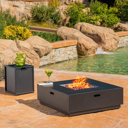 Latitude Run Lefkowski Outdoor Cast Iron Propane Firepit Table by