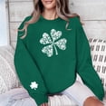 thumbnail image 4 of Chandail à Capuchon Imprimé pour la Saint-Patrick pour Femmes à Col Rond, Mode, Manches Longues, 4 of 6