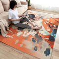 thumbnail image 2 of Kimono Girl Rug 5x6 Area Rugs for Bedroom Living Room, Japanese Area Rug, Oriental Carpet Machine Washable Non-Slip Large Rug, Soft Low Pile Area Rug, Indoor Decorative Rug Z&lL250, 2 of 7