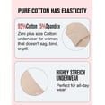 thumbnail image 6 of GAI YI Women's High Waisted Cotton Briefs Ladies Lace Underwear Soft Stretch Full Coverage Panties 4 Pack, 6 of 6