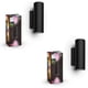 thumbnail image 1 of Lámpara de pared inteligente para exteriores Philips Hue Appear, paquete de 2, color negro, 1 of 6
