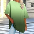 thumbnail image 2 of Shirts for Women,Summer Clothes,Women's Plus Size Round Neck Short Sleeved Solid Summer Base Shirt Sports T-Shirt Tops,Plus Size Clothes for Women, 2 of 7