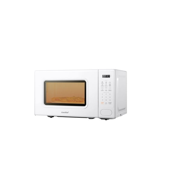 COMFEE CMO-C20M1WH Retro Microwave With 11 power levels, Fast Multi-stage Cooking, Turntable Reset Function Kitchen Timer, Speedy Cooking, Weight/Time Defrost, Memory function, Children Lock, 700W