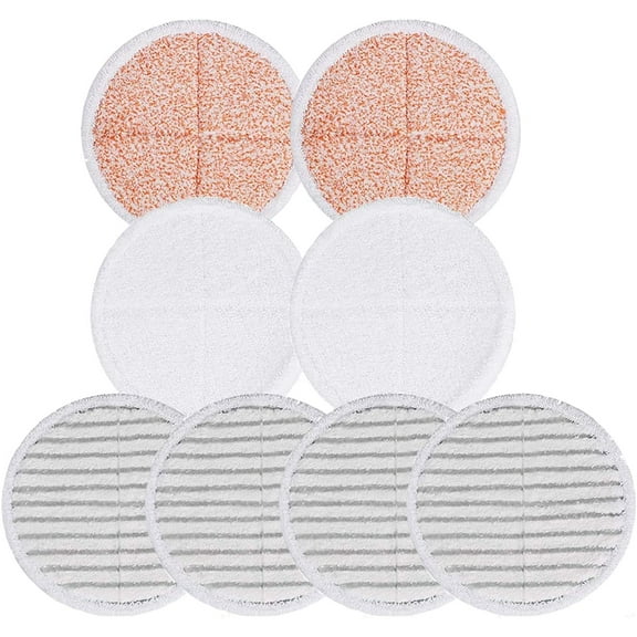 8 Pack Mop Pads for Bissell Spinwave Hard Floor Spin Mop