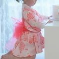 thumbnail image 6 of Gunia Girls Summer Outfits,Sets Stylish Printed Kimono Long Sleeve Set Casual Wear 1-6 Ideal Year Round Fashion Girl Clothes Set,18-24 Months, 6 of 8