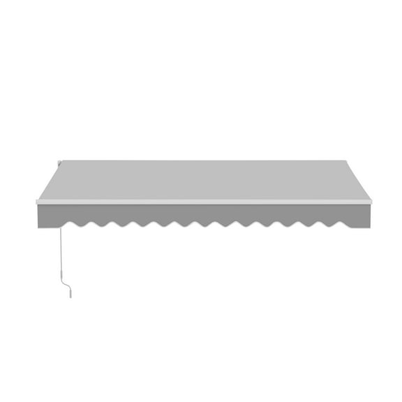ALEKO Retractable Home Patio 13 x 10 feet Awning Silver Gray Canopy Sunshade