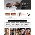 thumbnail image 5 of Rectangle Sunglasses for Women Men Stylish Rimless Frameless Trendy Retro Sun Glasses 90's Vintage Square Frame, 5 of 6
