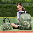 thumbnail image 6 of ALAZA Backpack Set White Butterfly Flowers Elementary School Bags Student BookBag with Lunch Bag, 6 of 6