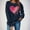 01 Navy, variant on YueHuiYing Women's Oversized Hoodless Sweatshirt with Red Heart Pattern Print Crew Neck Long Sleeve Spring/Summer Valentine's Day Casual Versatile Top
