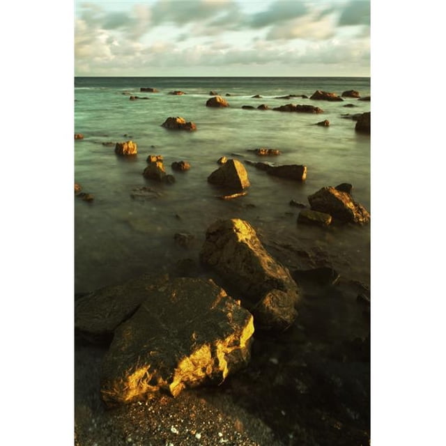 Posterazzi DPI1845503LARGE Rocks in Shallow Water by The Shore Poster Print, Large - 22 x 34