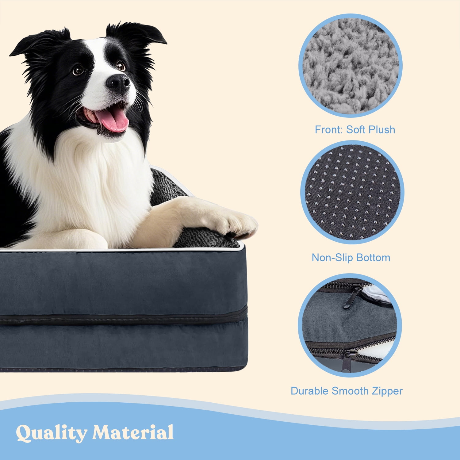 PayUSD Dog Bed for Large Medium Small Dogs Orthopedic Pet Dog Sofa Bed with Removable and Washable Cover S to XL