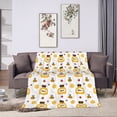 thumbnail image 7 of KLL Fleece Blanket Plush Throw Blanket Bees and Flowers ,Soft Fuzzy Cozy Flannel Blanket for Couch Sofa Bed.(60"x50" ), 7 of 7