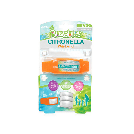 Bugables Insect Repellent Wristband Citronella Outdoor Protection - Fits All Sizes