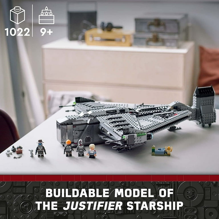 Free Shipping LEGO Star Wars The Justifier 75323 Buildable Toy Starship with Cad Bane Minifigure and Todo 360 Droid Figure The Bad Batch Set Gifts for Kids Boys Girls Walmart