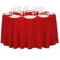 thumbnail image 3 of LinenTablecloth 120-Inch Round Polyester Tablecloth Red, 3 of 3