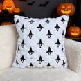 thumbnail image 2 of Halloween Pillow Covers 18x18 Embossed Ghost Throw Pillow Case, Spooky Decorative Couch Pillow Covers for Sofa Living Room Bed, Soft Polyester Spandex Halloween Decor by OVFUIZ, 2 of 9
