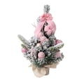 thumbnail image 1 of Mini de Navidad de mesa, pequeños árboles de Navidad artificiales s, nieve para decoración navideña, decoraciones navideñas rosa 40cm, 1 of 8