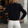 thumbnail image 4 of Iroehba Cardigan Sweaters for Women Long Sleeve Button Down Crew Neck Knit Tops Relaxed Cut Elegant Casual Outerwear for Daily Wear, 4 of 6