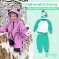 thumbnail image 6 of Cuddle Club One Piece Kids Rain Suit Waterproof Jacket Toddler Overalls, Gray Penguin 5T, 6 of 6