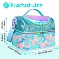 thumbnail image 2 of YOYTOO Insulated Lunch Bag, Double Deck Lunch Tote Bag Cooler Box with Adjustable Strap, Mermaid, 2 of 10