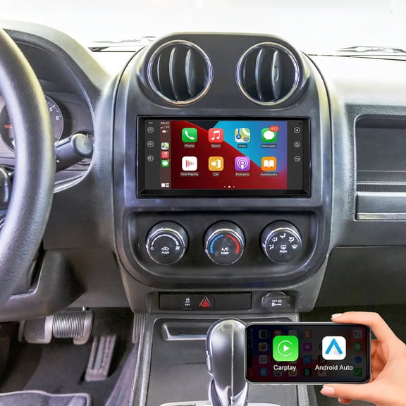 Eforcase 7 Inch Car Stereo Radio for Jeep Patriot 2009-2016 with Wireless CarPlay Android Auto, Android 13 IPS Touchscreen Player Radio with Bluetooth,WiFi,SWC,Mirror Link, GPS Backup Camera