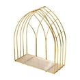 thumbnail image 1 of Soporte de exhibición para maquillaje de baño, estante dorado para escritorio, almacenamiento de cosméticos de hierro 1 nivel, 1 of 8