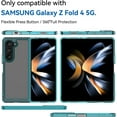 thumbnail image 6 of Case for Samsung Galaxy Z Fold 5 Phone Case Slim Dropproof [Defend from Drop/Scratch/Slip/Fingerprint] Clear Acrylic Hard Back Soft TPU Bumper Hybrid Phone Case for Samsung Z Fold 5-Crystal Blue, 6 of 16
