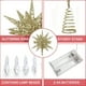 thumbnail image 4 of Adorno de árbol de estrella de Navidad, estrella geométrica 3D, luces LED decorativas, funciona con pilas, hermosa iluminación de estrella con base elástica para vacaciones de Navidad, 4 of 7