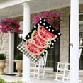 thumbnail image 3 of Summer Watermelon House Flag Double Sided Buffalo Plaid Dot Welcome Sweet Friends Yard Flag Burlap Vertical Seasonal Farmhouse Yard Outdoor Decoration 28 x 40 Inch, 3 of 6
