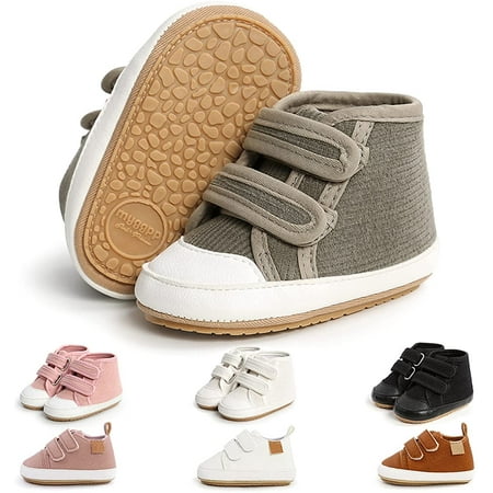 

Baby Boys Girl Lace Up Leather Sneakers Soft Rubber Sole Infant Moccasins Newborn Oxford Loafers Rubber Sole Anti-Slip Toddler Wedding Uniform Dress Shoes 0-18 Months