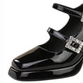 thumbnail image 3 of Women's Pumps Patent Leather Rhinestone Buckle High Heel 9CM Party Dress, 3 of 7