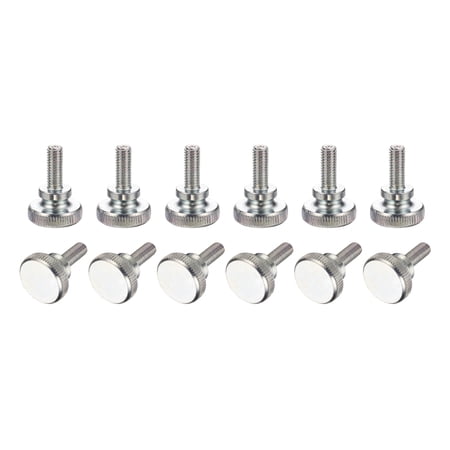 Uxcell M6 x 16mm 12Pcs Knurled Thumb Screws with Shoulder Grip Knobs for TV Monitor
