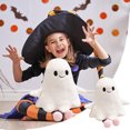 thumbnail image 2 of Eqslft Halloween Ghost Plush Toy Doll,12 Inch Round Eye Stuffed Character Cushion Pillow, Cute Decor Gift for Game Enthusiasts and Fans, 2 of 4