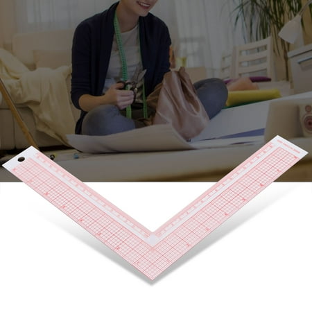 Keenso Sewing Ruler,Square Ruler L‑Shaped Right Angle Scale PMMA PVC ...