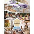 thumbnail image 5 of Purple Tulip Table Cloth, Spring Floral Pastoral Flower Aesthetics Waterproof Tablecloth for Rectangle Tables, Reusable Washable Fabric Table Cover for Restaurant Kitchen Dining Tables 52"x70", 5 of 6