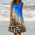 thumbnail image 1 of Mefallenssiah Femmes Mode Vacances d'Été Sans Manches Imprimé Col Rond Partie Robe de Plage, 1 of 5