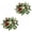 B, variant on 2 Pack Artificial Holly Candle Rings Wreaths, Mini Christmas Table Centerpiece Wreath with Red Berries & Pine Cones, Small Pillar Candle Holder Garland for Xmas Tabletop Mantel Christmas Decor