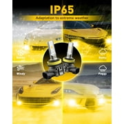 AUXITO H11/H8/H16 LED Fog Light Bulbs or DRL, 6000 Lumens 3000K Amber Yellow Light, CSP LED Chips Fog Lamps Replacement for Cars , Pack of 2)